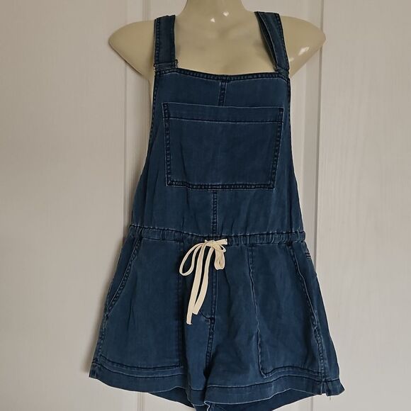 Blue Denim Overalls with Drawstring - Picture 12 of 16
